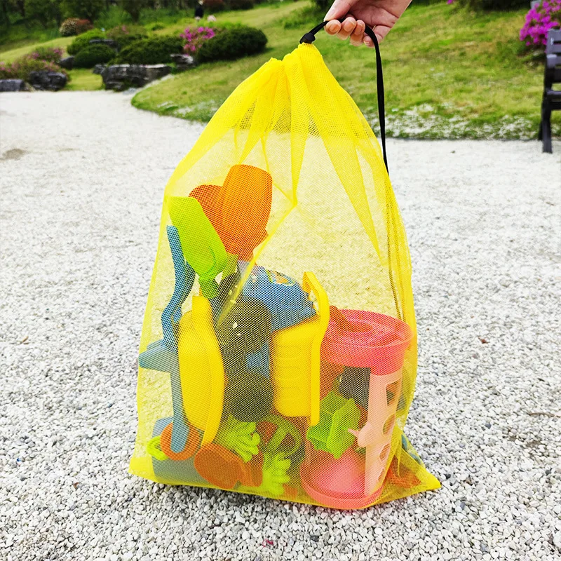 Przenośna worki siatkowe do przechowywania morza dla dzieci zabawki plażowe torba z siateczką zabawa z wodą plecaki ubrań w łazience sportowe dla dzieci