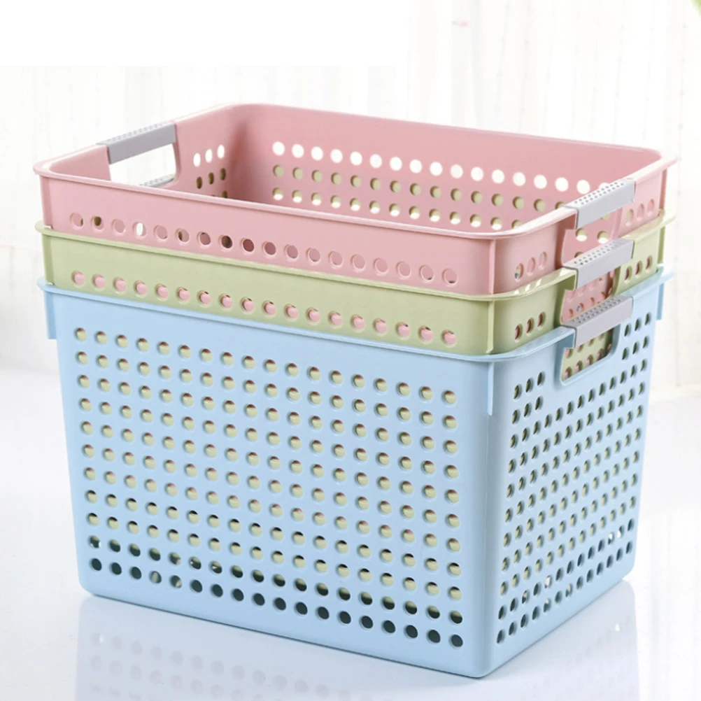

Storage Baskets Household Hollow Organizer Home Container Multifunction Desktop Pp Material Compact Foldable Lightweight