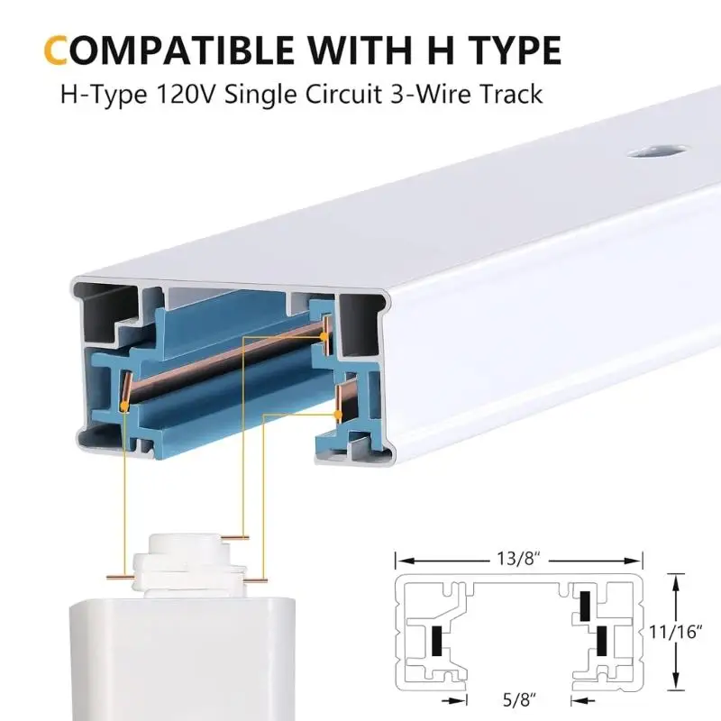 Y1UD LED Spotlights شرائط السكك الحديدية H المسار #2