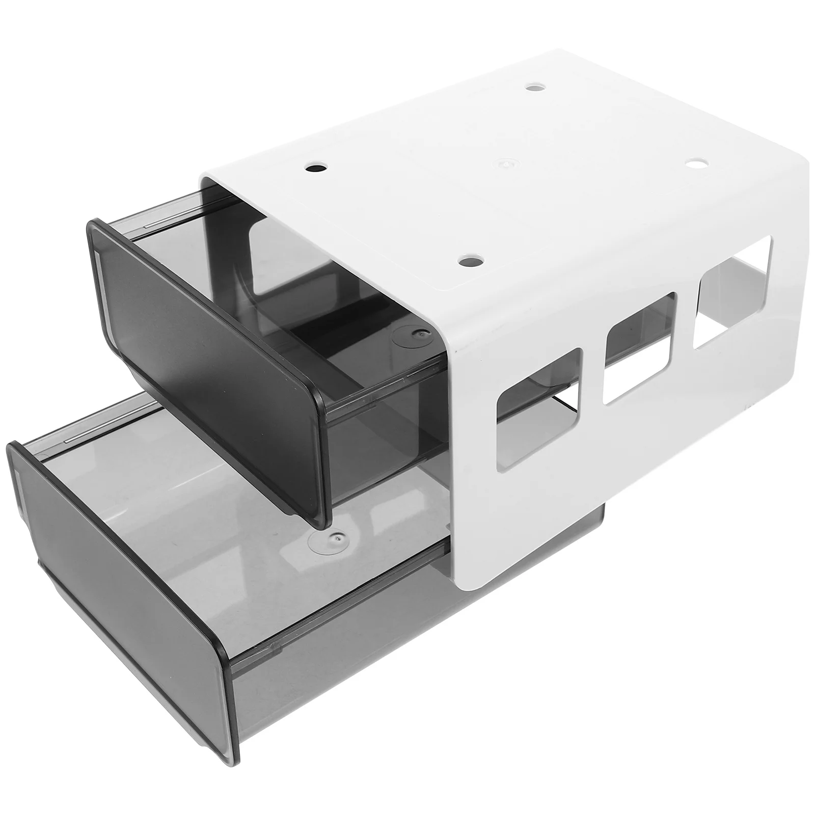 1pcs Under Desk Drawer Organizer Abs Pp Self-Adhesive Storage Box For Stationery Tools Cosmetics Under Desk Organizers Storage