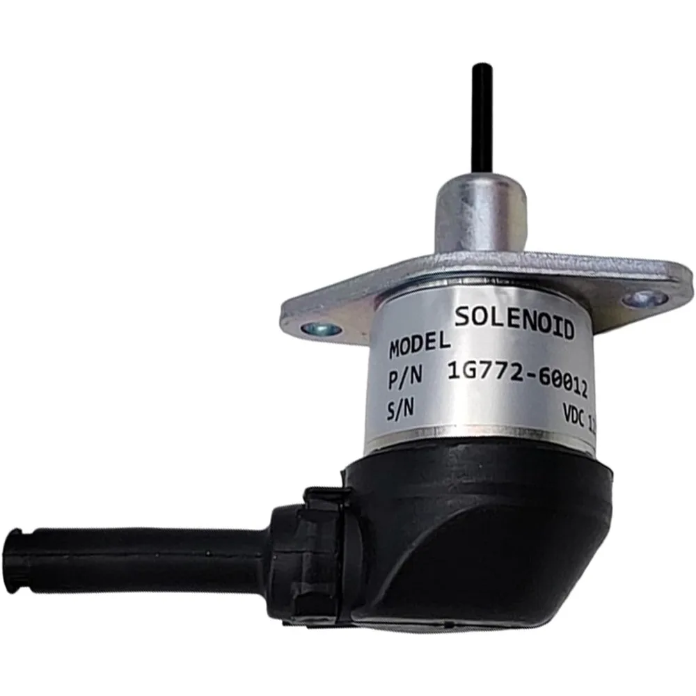 

Shutdown Stop Solenoid Valve 12V 1G772-60012 1G772-60014 1G77260013 Compatible with Kubota Engine V3300 V3600 V3307 Excavator KX