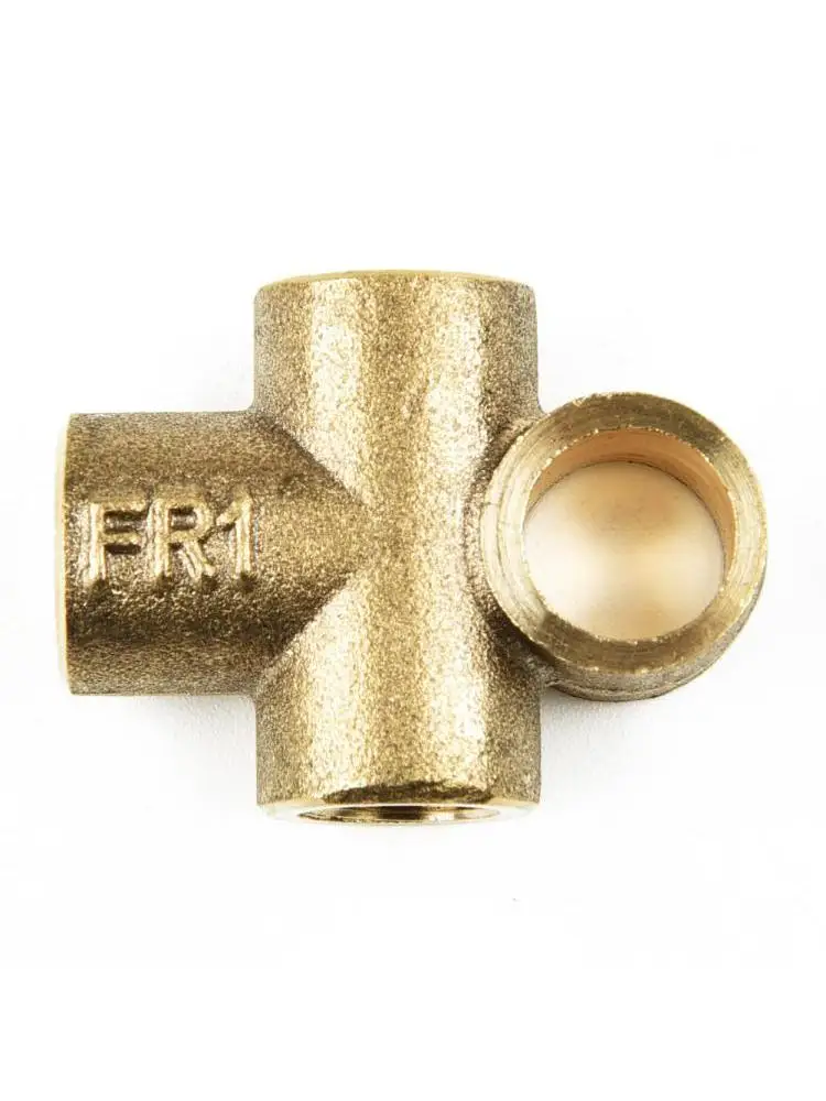 Tuyau de frein en T à 3 voies pour voiture, avec 3 écrous mâles M10, en cuivre métrique court, 3/16 10mm pouces, pièces de rechange, accessoires