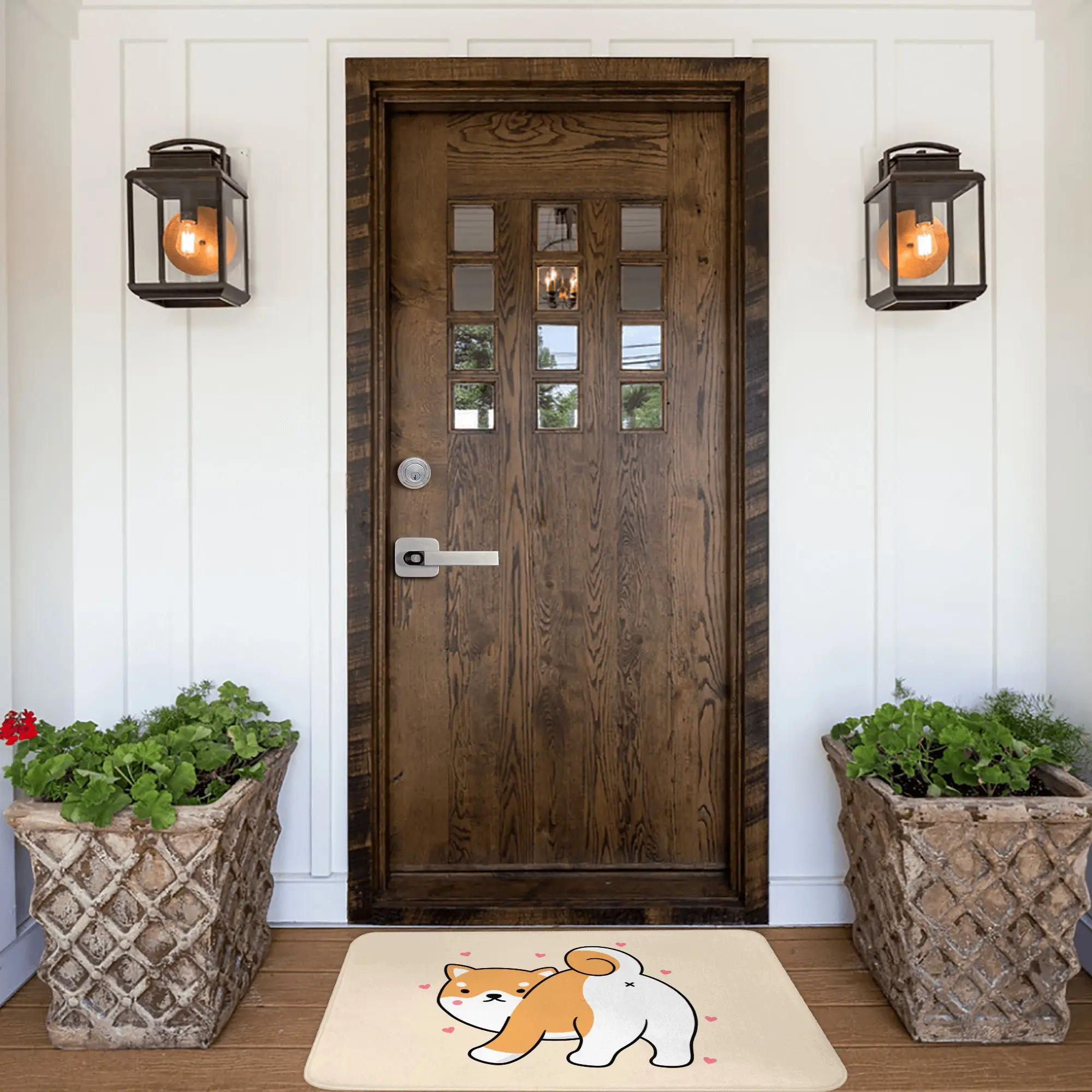 لطيف الكرتون شيبا Inu مضحك ممسحة عدم الانزلاق مدخل الحمام المطبخ الطابق باب الحصير المرآب السجاد البساط #5