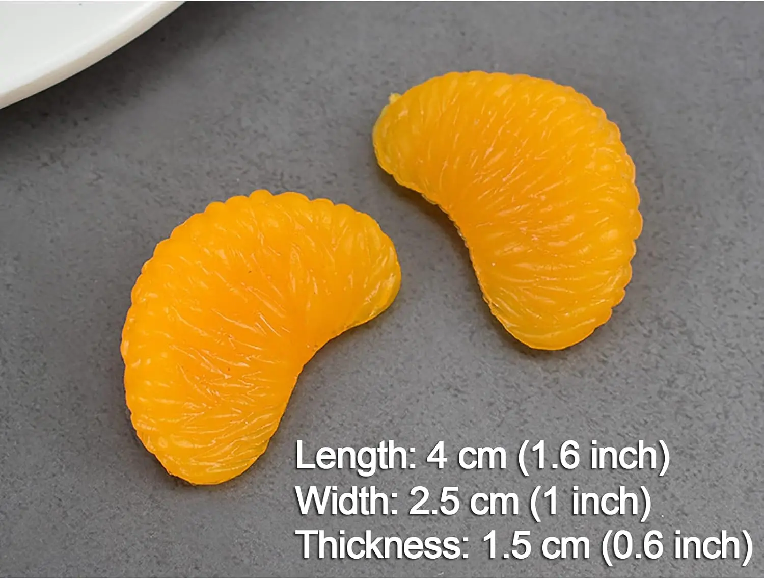 10pcs Artificial Tangerine Blocks Fake Fruit Decorations for Home, Parties, Tables and Vase Filling, Photography Pro