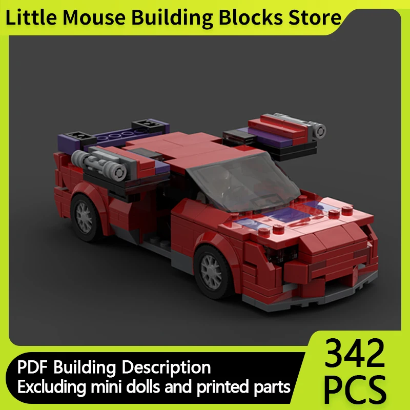 Popular Anime Car Model MOC Building Bricks Masked Special Vehicle Modular Technology Gifts Holiday Assemble Children Toy Suit