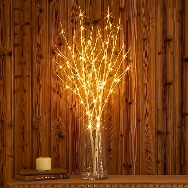 

1 PC White Birch Branch Light LED Festive Lights Battery Operated For Christmas Party Wedding Decoration Twig Outdoor Lights