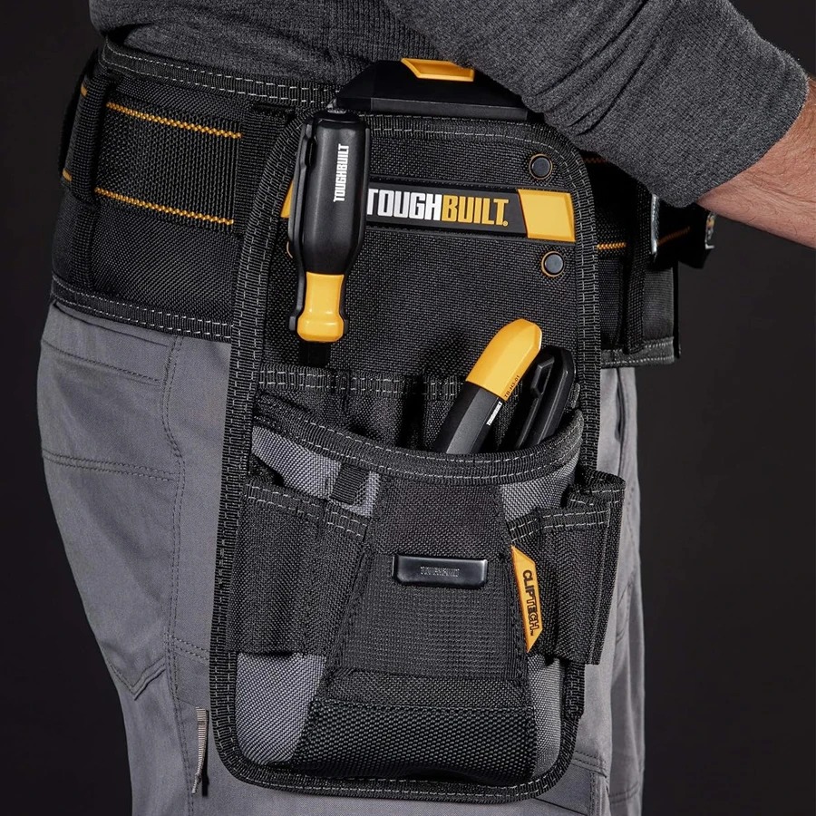 TOUGHBUILT Technician Pouch with 11 Pockets and Loop Adjustable Holster Multi-Tool Holder Accessory ‎TB-CT-22