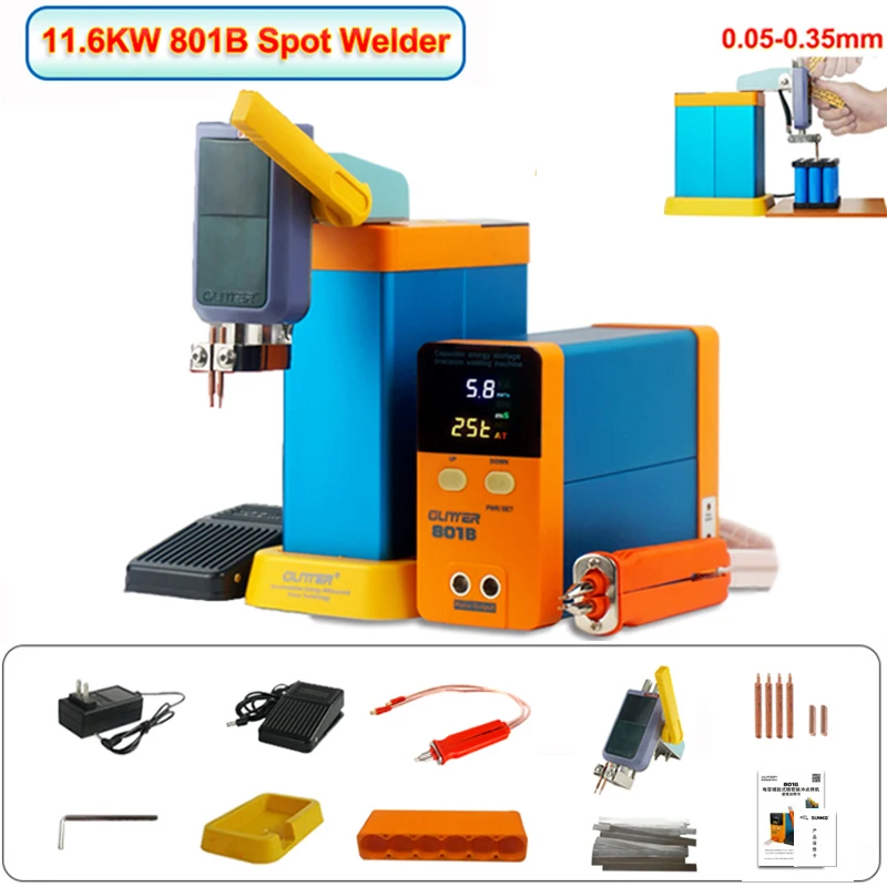 Welding Machine MN11.6KW 801B 801A Storage Capacitor Battery Spot Welder LED Digital Display 100~240V Portable Spot welding pen