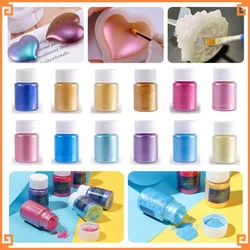 10g Bottle Pigment Bright Mica Powder Epoxy Colorant Makeup Bath Bomb Soap Candle Making Powder Pigment 7 Colors Dye for Candles