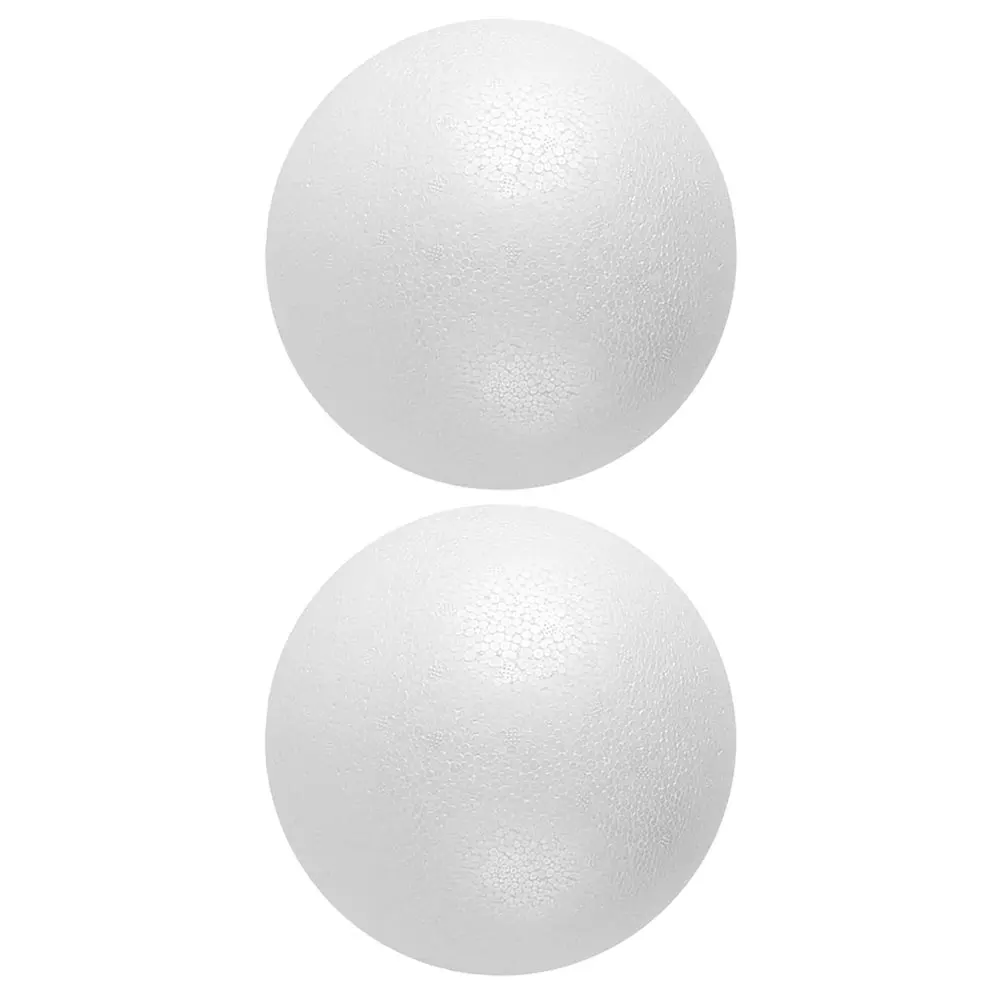 2 Pcs Foam Ball Props Christmas Decorations Diy Crafts Foams Model Large Polystyrene Balls Block White Child Small Wedding