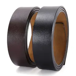 Cowhide Craft DIY Luxury Brand Designer 3.3CM/3.7CM with Hole No Buckle Girdle Genuine Leather Belt Classic Waistband