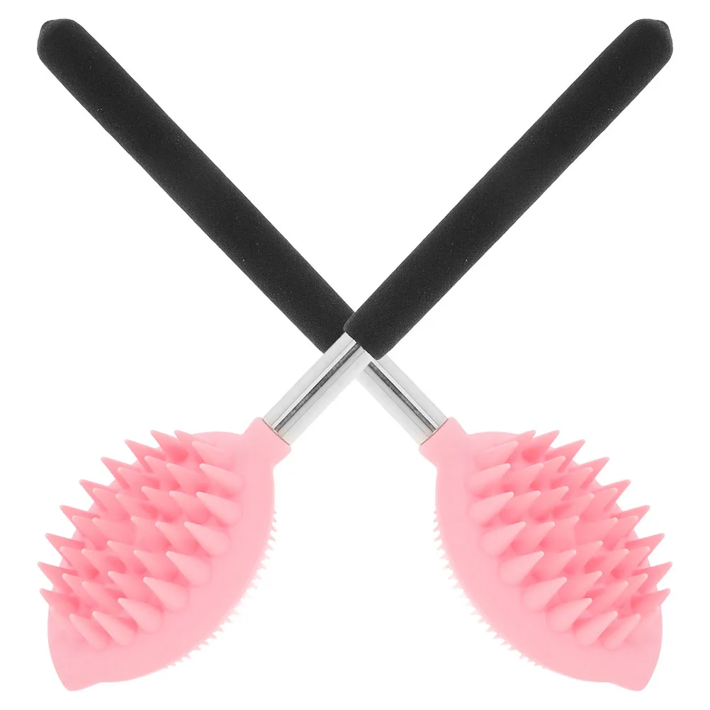 

2Pcs Silicone Bath Shower Brush Soft Body Scrubber Long Handle Back Cleaner Exfoliating Tool for Men Women Back Scratcher