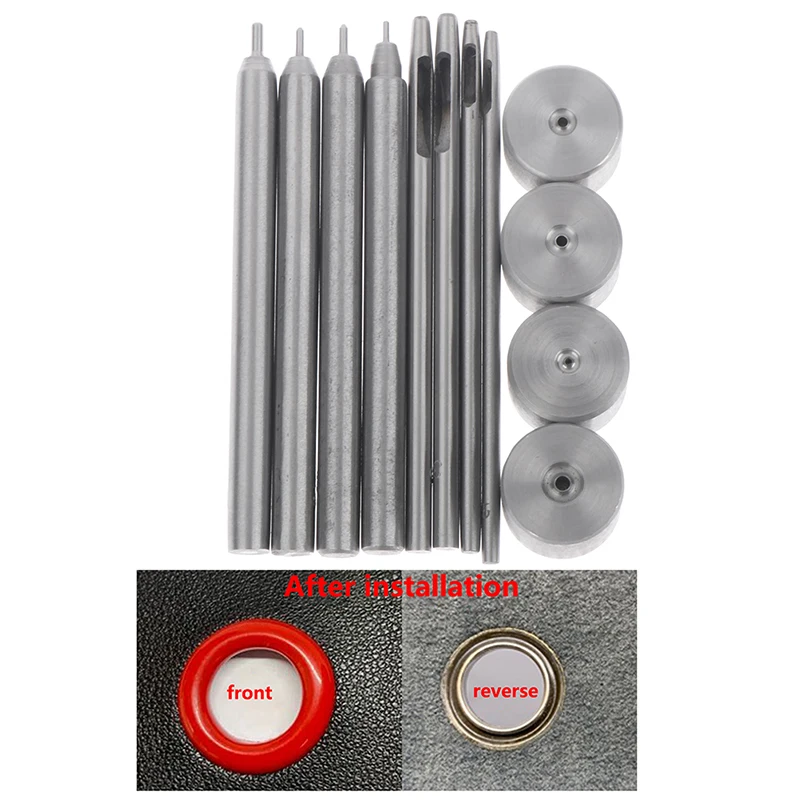 Mini outils de poinçonnage d'installation d'œillets et d'œillets, accessoires de pièces de bricolage, courses de vêtements de maison, trous de 1.5mm, 2mm, 2.5mm, 3 pièces par lot