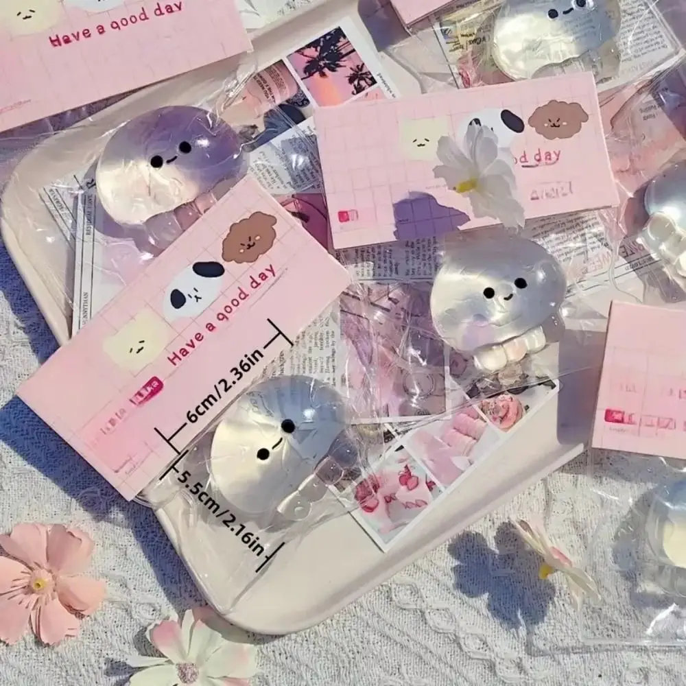 Bola Kristal TPR Pencet Jerawat Transparan Bola Air Padat Mainan Pencet Gurita Gelembung Kreatif Realistis