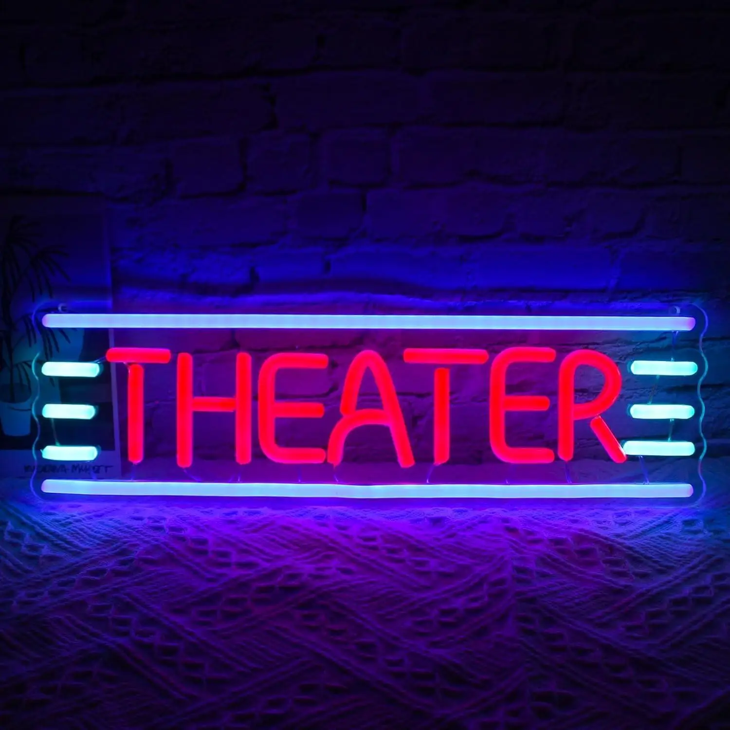 

Theater Neon Sign USB Dimmable LED Neon Lights for Theater Stage Backdrops Cafe Bars Themed Rooms Decor Gift for Stage Lovers