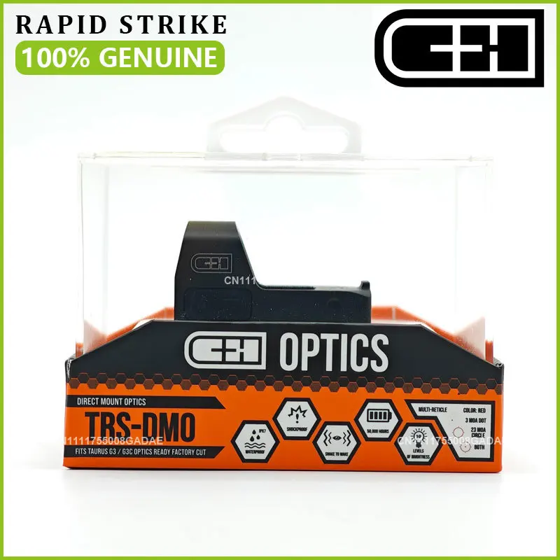 【GENUINE】C&H TRS-DMO Direct Mount Optic for Taurus Optics Ready Pistols (G3) Multi-Reticle Handgun Reflex Compact Red Dot Sight