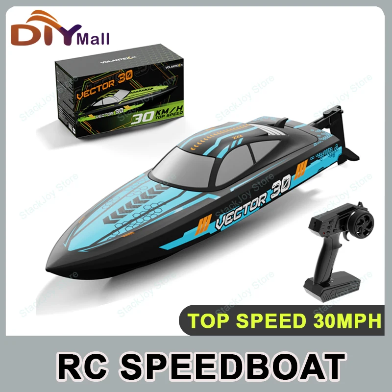 

30MPH RC Батарея Лодка Корабль 2,4G Высокоскоростной Гоночный корабль с дистанционным управлением Скорость воды Лодка Детская модель Мальчик Открытый бассейн Игрушка в подарок