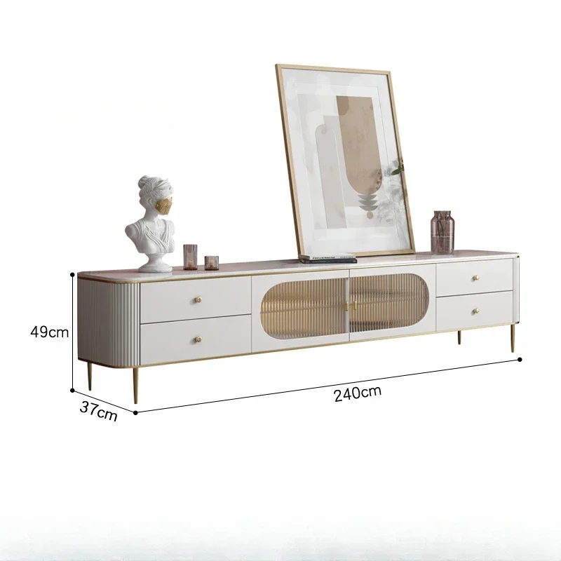 

Tv Cabinet Luxury Design Furniture Living Room Decoration Modern Console Drawer Multifunction Home Nordic Pedestal Stand Table