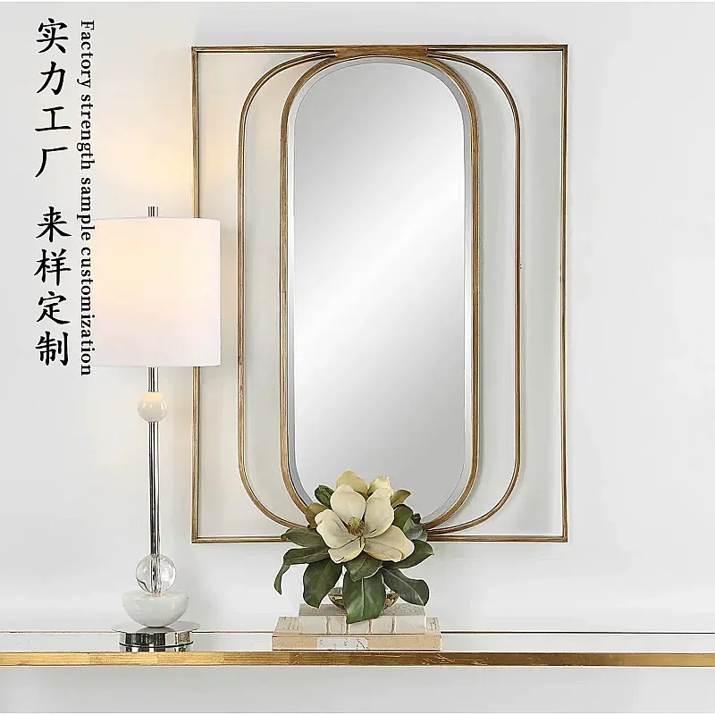 Nn Retro Desktop & Wall Mounted Mirror, Ins Style Vanity Mirror for Bedroom Living Room Entryway, DIY Makeup Mirror