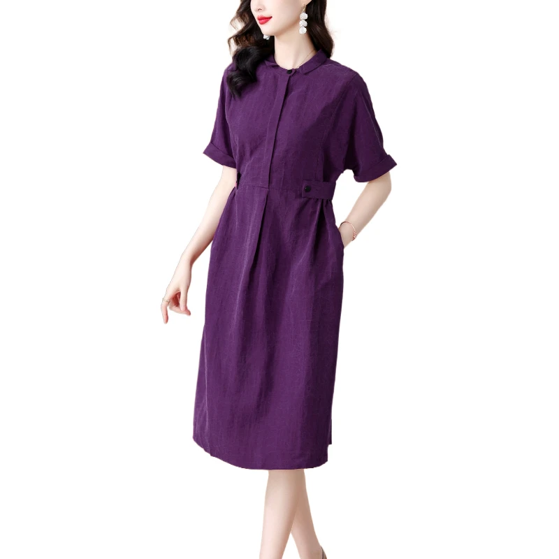 Verão de luxo jacquard seda cetim vestido longo feminino coreano vintage hepburn camisa vestido 2025 elegante bodycon bandagem vestido de baile