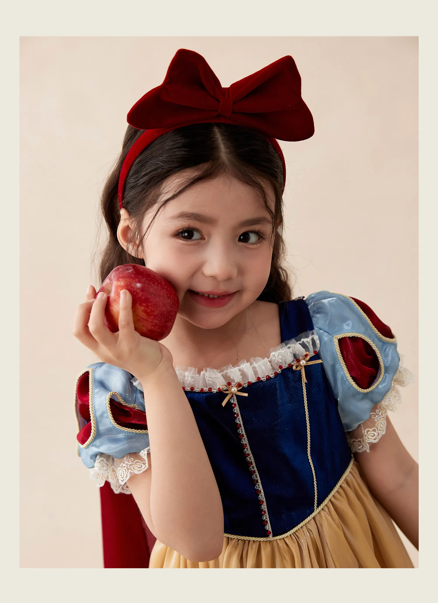 Klassisches Schneekostüm für Mädchen, luxuriöses Samtkleid, Kinder-Karnevals-Halloween-Cosplay-Outfit, Kleinkind-Prinzessin-Geburtstagsparty-Kleid – Detail 6