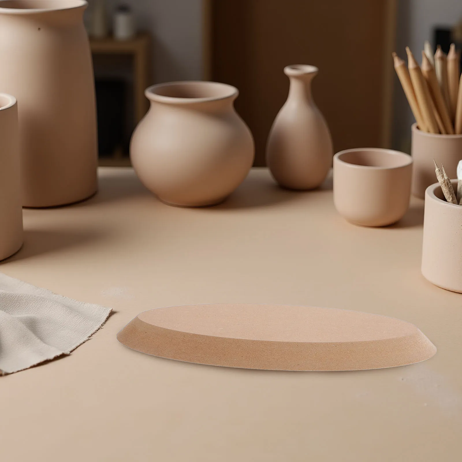 

Oval Pottery Molds for Handbuilding Plates Wooden Slump Molds Ceramic Clay Tools Shape Forming Making Khaki Clay Dish Mold