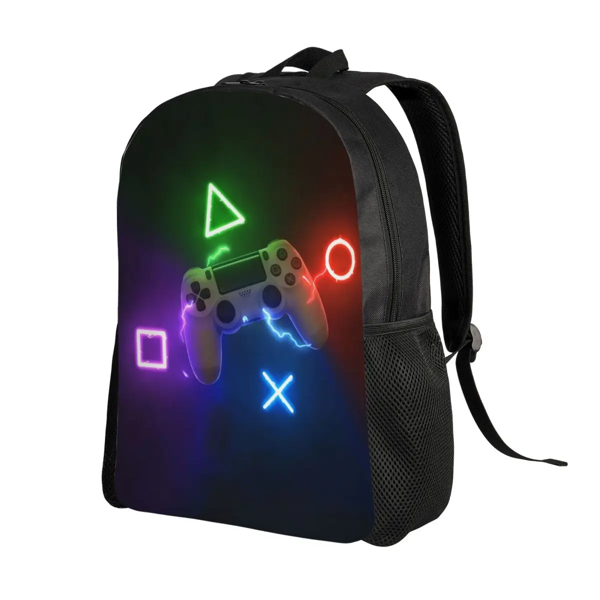 Customized Gamer Gaming Controller Button Backpacks Women Men Casual Bookbag for School College Video Game Lover Gift Bags