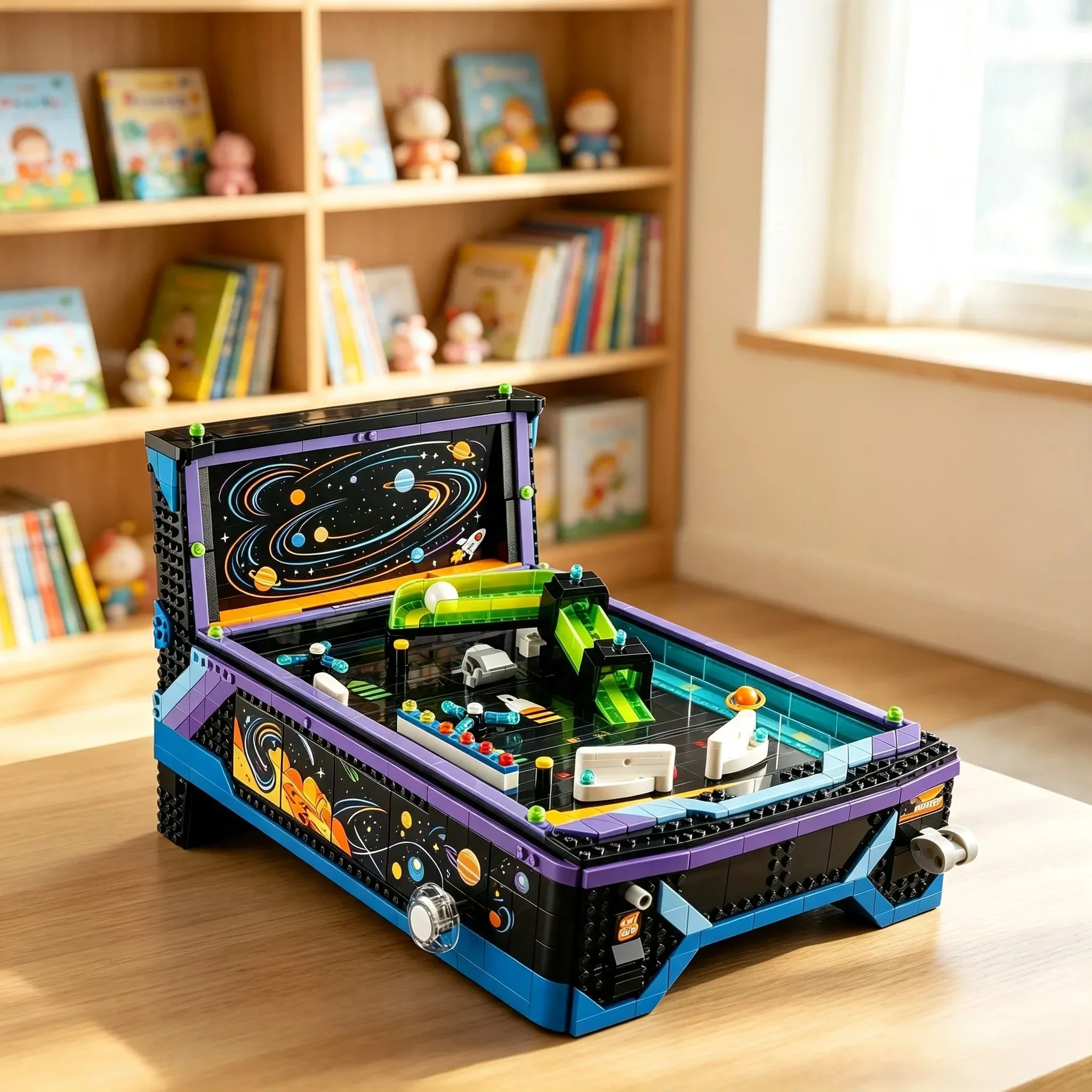 Popular MOC-2274PCS Space Arcade Building Blocks Retro Game Table Building Model, DIY Assembly Building Blocks for Adult Collect