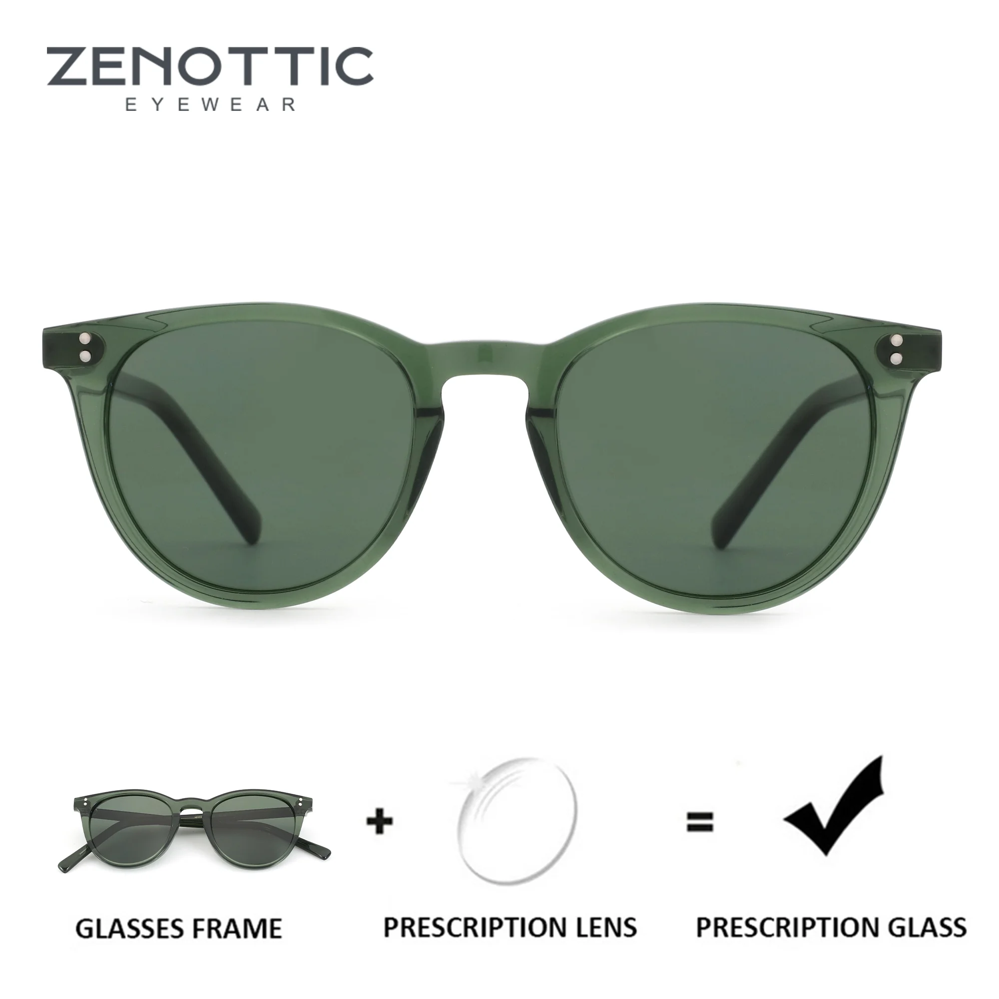 

ZENOTTIC (размер XS) квадратные поляризационные солнцезащитные очки по рецепту для унисекс UV400 Trend ацетатные прогрессивные оптические солнцезащитные очки