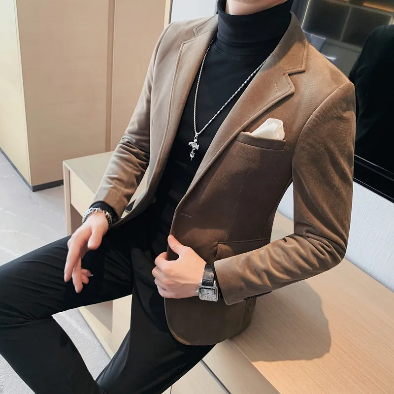 2023 Men Spring High Quality Business Suit/Male Slim Fit Fashion Casual Dress Blazers Man Luxurious Tuxedo Casual Jackets S-4XL