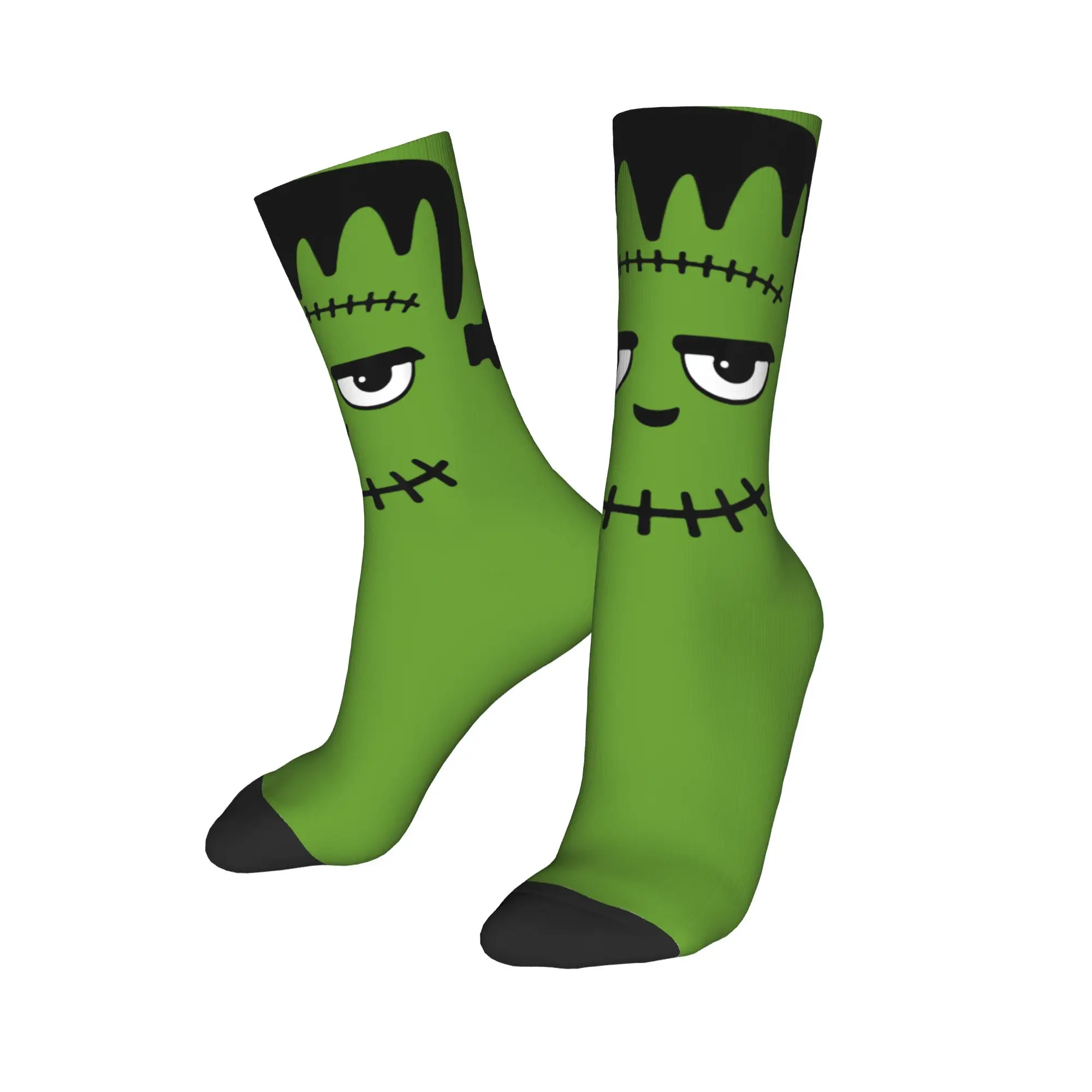 فرانكنشتاين مونستر هالوين الجوارب الجرافيك جوارب المضادة للبكتيريا الرجال الجوارب جودة الخريف موضة الجري جوارب رياضية