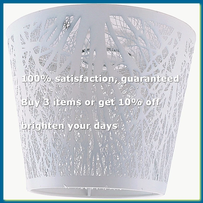 Small Lamp Shade, Metal Lampshade with Pattern of Trees for Table Chandelier Wall Lamp White