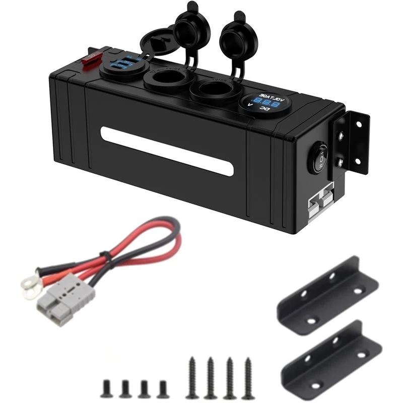 RV Modification For Anderson Cable USB Car Charger, Volts Meter Voltmeter Lighter Control Box Included