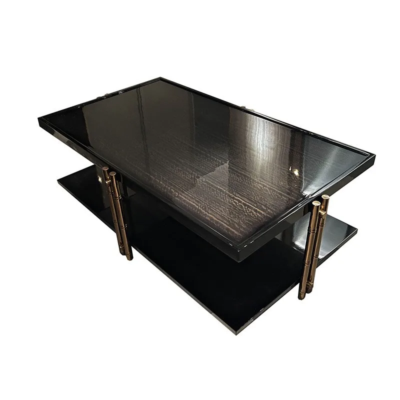 

Light luxury solid wood rectangular coffee table