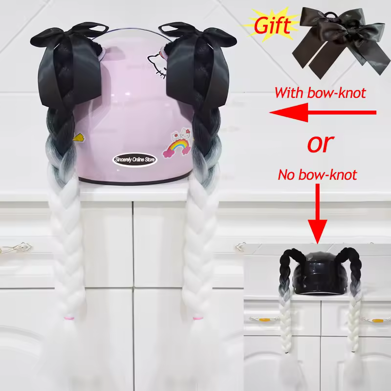 2pcs/pair New Motorcycle Helmet Braids Woman Braids Wig For Motorbike Helmets 164 colors Twist Dual Pigtail Ponytail With Sucker - Image 26