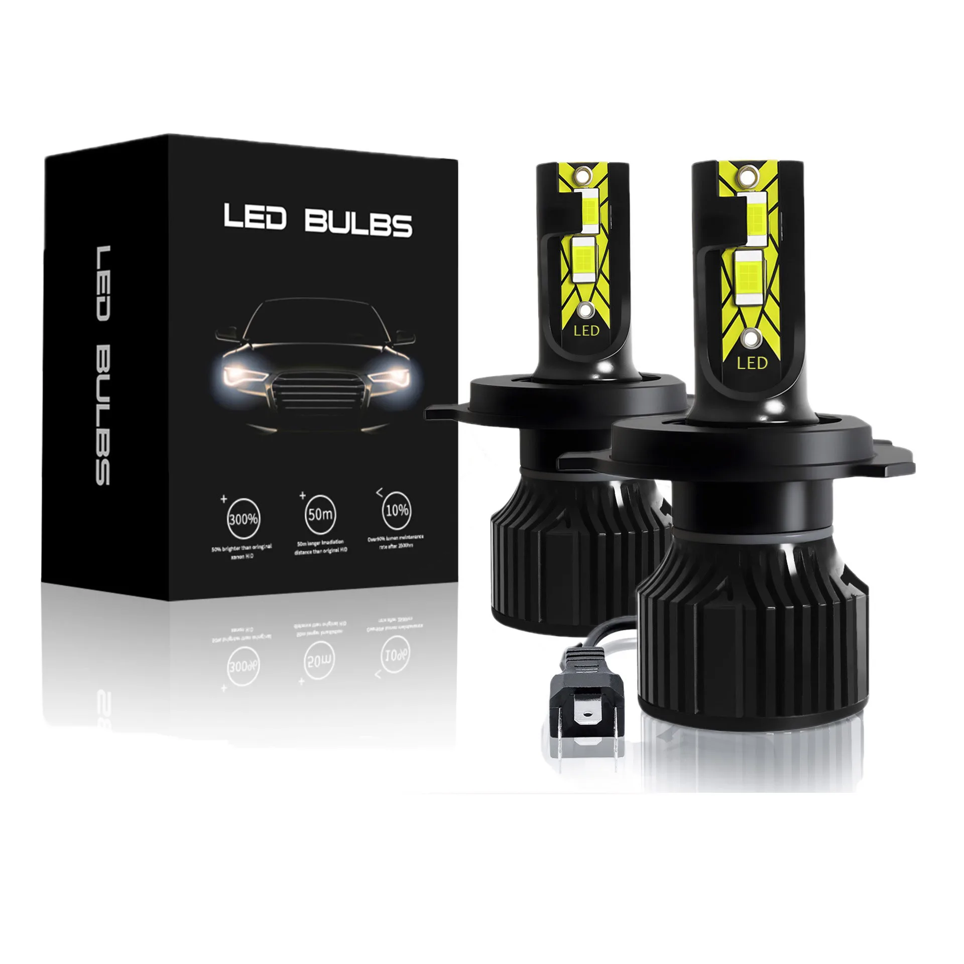 

H7 H11 H8 H9 HB1 HB3 HB4 HB2 HB5 LED Headlight Bulbs 12V 24W 6000K 7000Lm Car Light Replacement