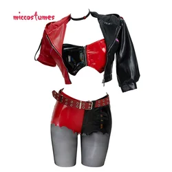 Miccostumes Women's Girl Cosplay Costume Top and Shorts with Jacket and Choker Halloween Cosplay Costumes