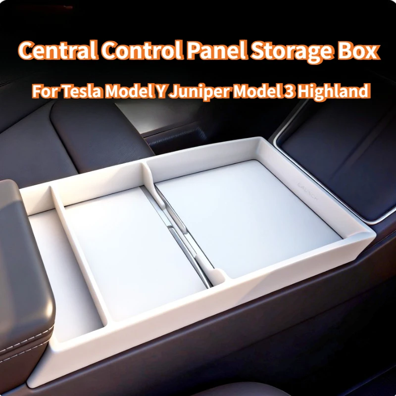 

Central Control Panel Storage Box for Tesla Model Y Juniper 2025 Panel Frame Glasses Case Storage Model 3 Highland Accessories