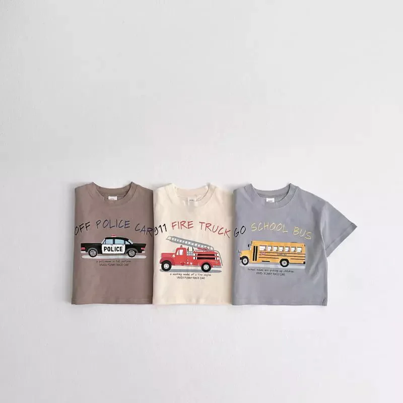 

2024 Summer New Baby Short Sleeve T Shirts Infant Boys Cute Car Cartoon Print T Shirts Kids Girl Cotton Tee Toddler Casual Tops