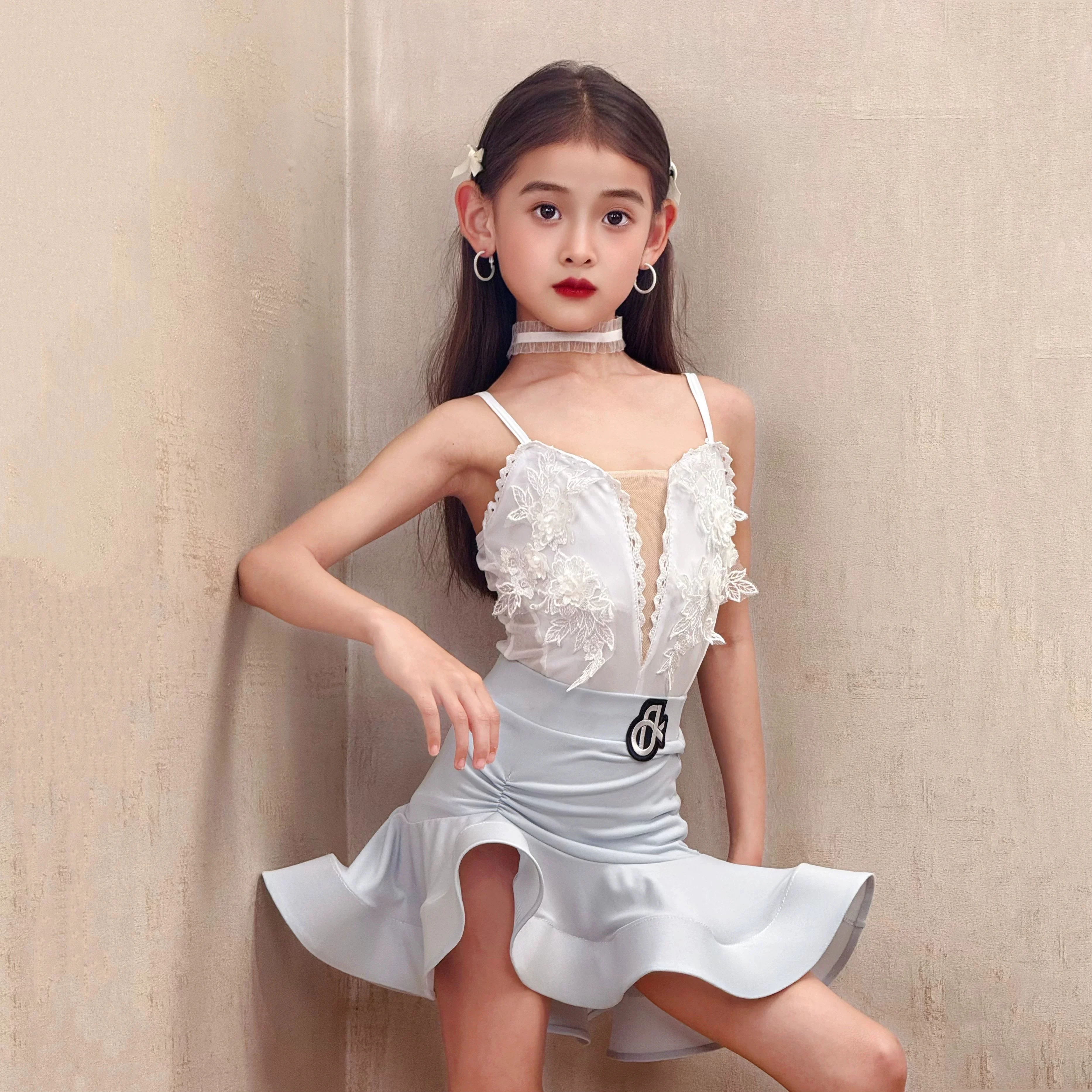 Latin Dance Practice Suit Girl Adult Women Latin Competition Dance Suit latin Two Piece Girl Tango Samba Rumba Dance Dress