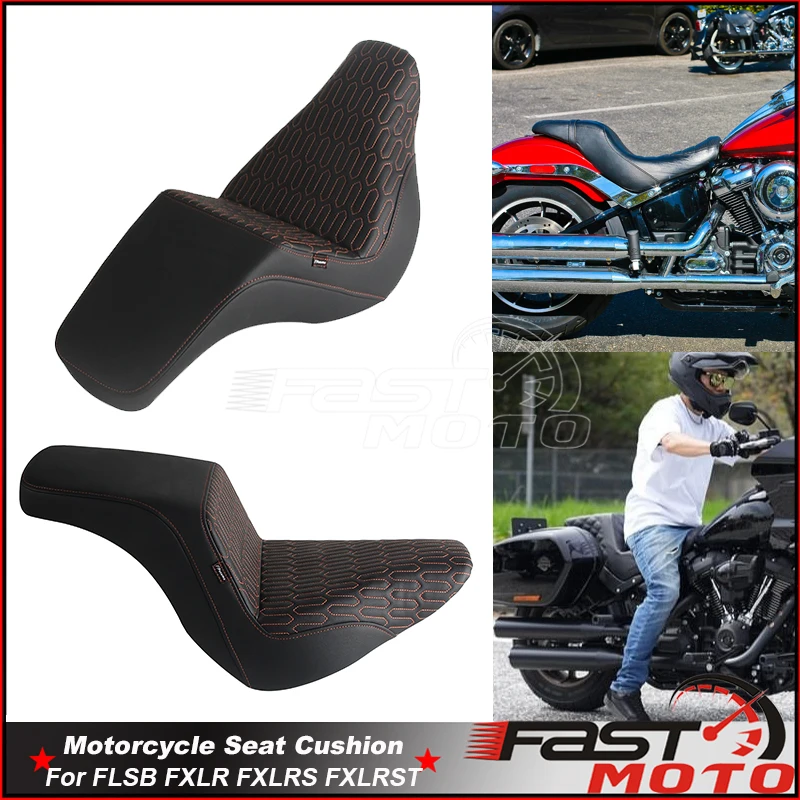 Two-Up Driver & Passenger Seat Motorcycle Front Rear Leather Cushions Seats For Harley Softail 18-24 Low Rider ST S FXLR FXLRST