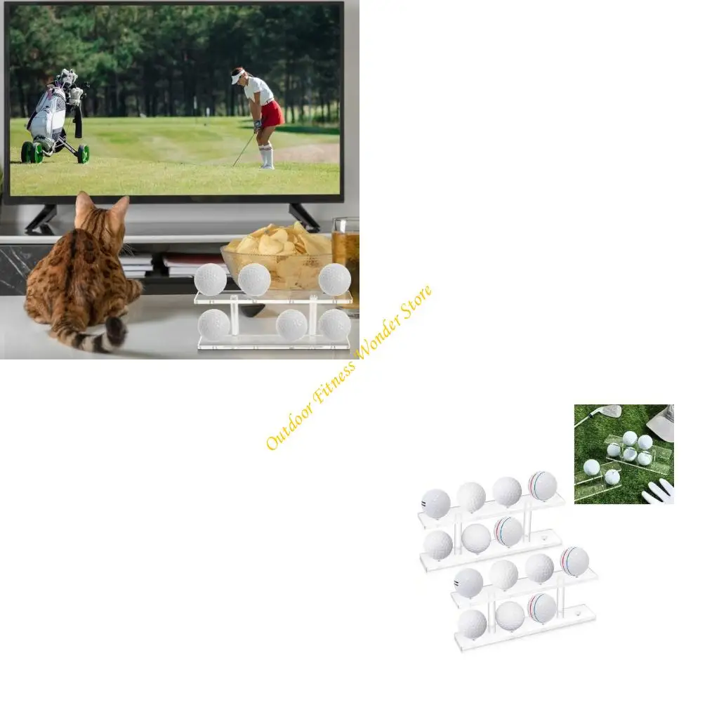 

E8BF 2pcs Golf Ball Strach Strack 8 Ball Dishay Stand Table Tennis полка