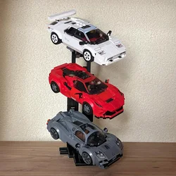 Стенд MOC Speed Champions XL, гоночная база, городские транспортные средства, гараж 3385 65634, строительный блок, игрушка «сделай сам», детский подарок на день рождения