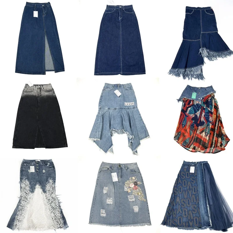 

Винтажная ретро-юбка миди из денима с эффектом потертости, с завышенной талией, А-силуэт, однотонная, для повседневной носки, лето 2023