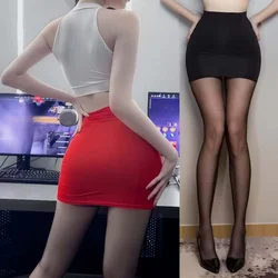 FREEAUCE Korean Girls Style Sexy Casual Pencil Mini Short Skirts High Waist Night Club Wear Black White Fashion Skirt for Woman