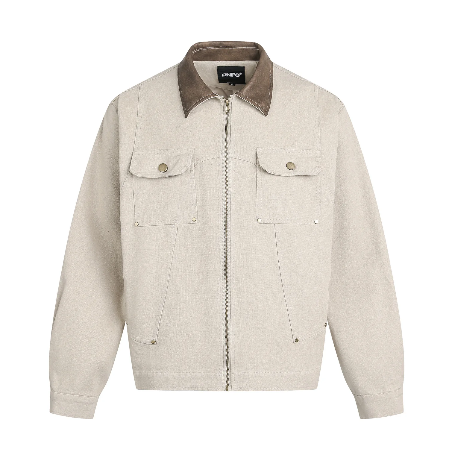 

Американская ретро стираная куртка с воротником из искусственной кожи с несколькими карманами Детройт Холст для езды на мотоцикле унисекс Свободная ветрозащитная рабочая одежда