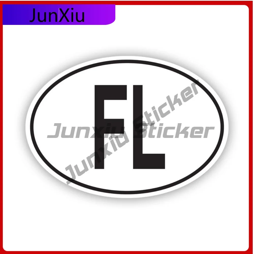 

Fl Liechtenstein Country Code Oval Sticker Creative Decals Uv Protected Liechtenstein Country Code Euro Ovals Auto Decor Car