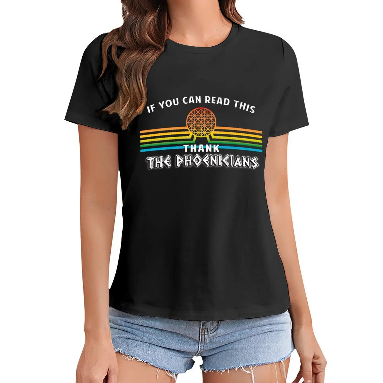 

If you can read this, Thank the Phoenicians T-Shirt cute clothes shirts graphic tees t shirts for Womens