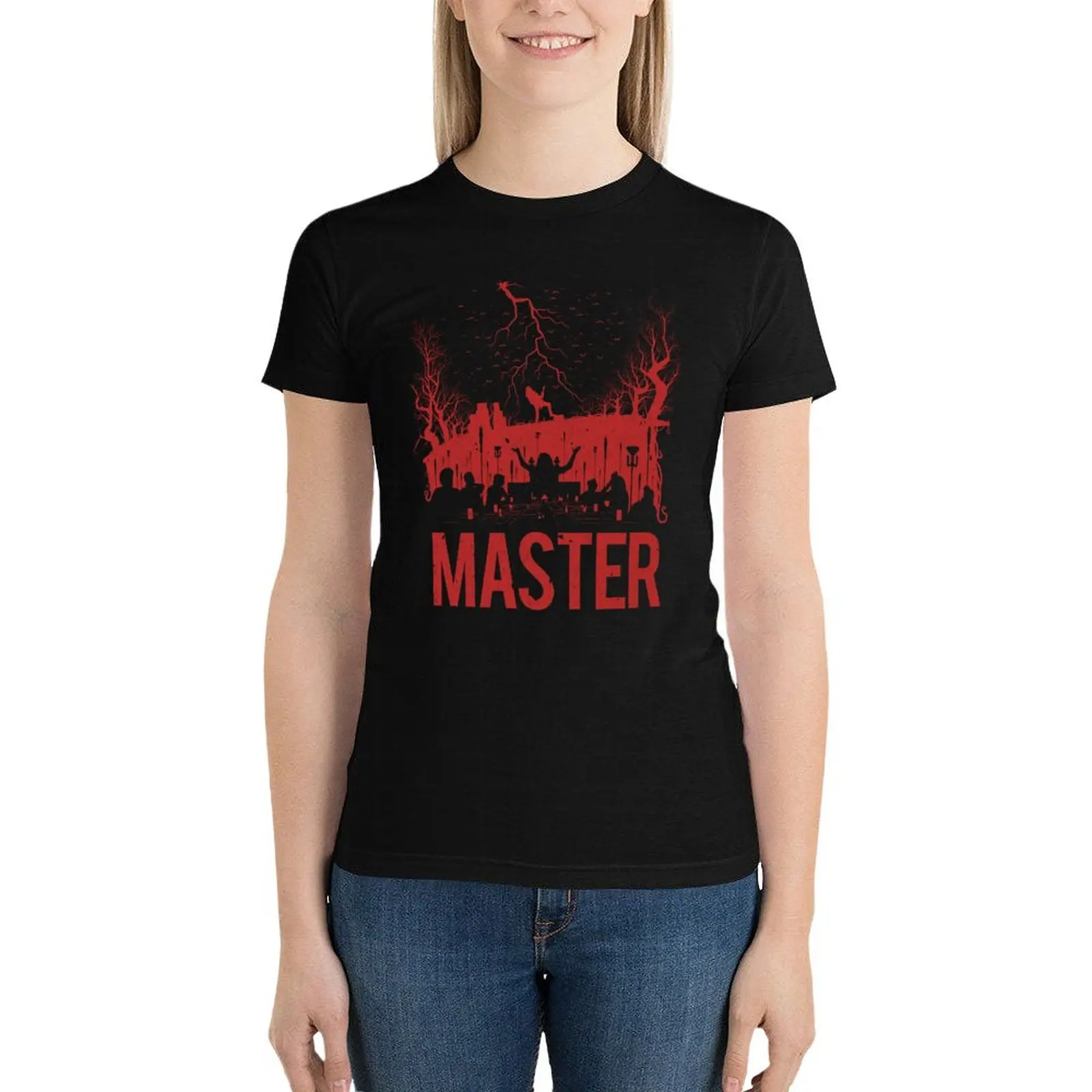 Master - title silhouette T-Shirt funny cute tops new edition t shirts for Women