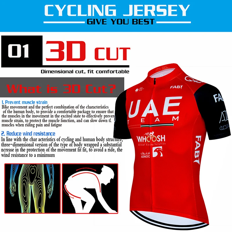 UAE Jersey Cycling Suit Man Pro Team 2024 Professional Shirt Bib Pants Road Bike Uniform Clothing Men Summer Men\'s Mtb Suits Set